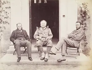 Rupert Potter, John Everett Millais and an Unidentified Man at Dalguise, from an album...Millais. Creator: Unknown