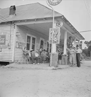 Rural filling station becomes community... 4 July, near Chapel Hill, North Carolina, 1939 Creator: Dorothea Lange