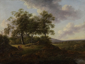 Rural Scene with Figures, c1800. Creator: Johanna Marianne Freystein