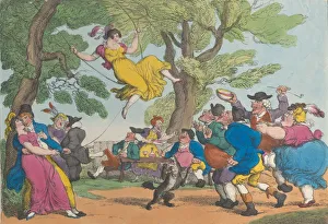 Swinging Prints: Rural Sports, or How to Show Off a Well Shaped Leg, October 1811. October 1811