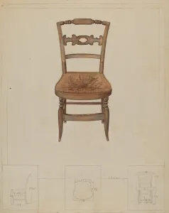 Rush Bottom Chair, 1935 / 1942. Creator: Samuel O. Klein