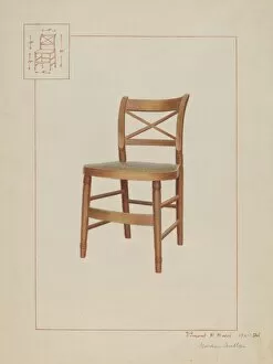 Rush Bottom Chair, c. 1937. Creator: Vincent P. Rosel