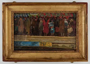Metro Prints: Rush hour in the metro, c1920. Creator: Andre Devambez
