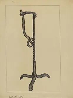 Rush Light Holder, c. 1937. Creator: Milton Grubstein