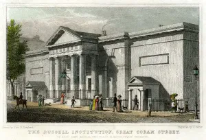 The Russell Institution, Great Coram Street, Bloomsbury, London, 1828.Artist: J Carter The Russell Institution, Great Coram Street, Bloomsbury, London, 1828.Artist: J Carter
