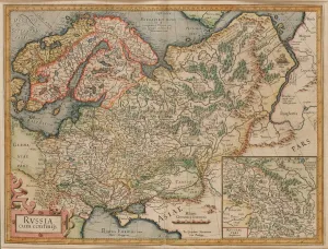 Muscovy Prints: Russia cum Confinijs. Map of Russia, ca 1595