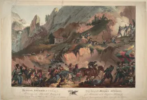 Russian Army Crossing the Devils Bridge in 1799, 1804. Artist: Porter, Robert Carr (1777-1842)