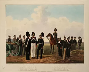 Military Service Gallery: Russian Artillery Crews Ranks, 1845-1855. Artist: Anonymous