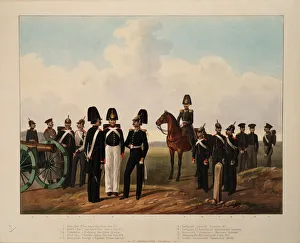 Military Service Prints: Russian Artillery Crews Ranks, 1845-1855. Artist: Anonymous