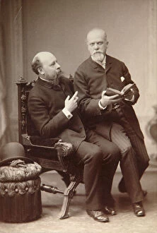 Russian artist Pavel Shukovsky and historian Alexander Onegin, Weimar, Germany, late 19th century