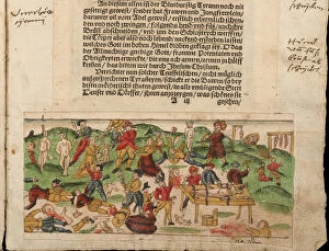 Schwitzerland Collection: Russian atrocities in Livonia in 1578. From Johann Jakob Wicks Sammlung von Nachrichten