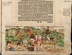 Schwitzerland Collection: Russian atrocities in Livonia in 1578. From Johann Jakob Wicks Sammlung von Nachrichten