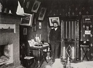 Chekhov Gallery: Russian author Anton Chekhov in his studio, Yalta, Crimea, Russia, 1901. Artist: Leonid Sredin