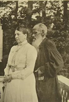 Images Dated 15th March 2011: Russian author Leo Tolstoy and his wife, Sophia, Russia, 1890s. Artist: Sophia Tolstaya