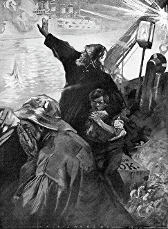Russian Baltic Fleet attacking fishing boats, Russo-Japanese War, 1904-5