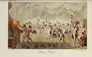 Joie De Vivre Prints: Russian bath. Illustration from Il costume antico e moderno o storia del governo? by Giulio Ferrario