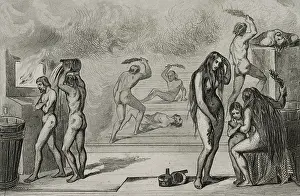 Russian baths, 1839. Creator: Augustin Francois Lemaitre