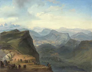 Guerrilla Prints: Russian camp near Gunib, 1857. Creator: Alexandrovsky, Ivan Fyodorovich (1817-?)