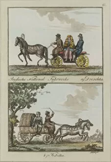 Sledge Driving Gallery: Russian Carriages: Droshky and Kibitka, Between 1792 and 1820