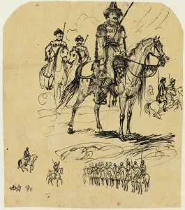 Bresdin Rodolphe Prints: Russian Cavalry, n. d. Creator: Rodolphe Bresdin