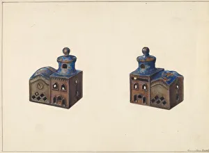 Toys Collection: Russian Church Coin Bank, c. 1938. Creator: Clementine Fossek