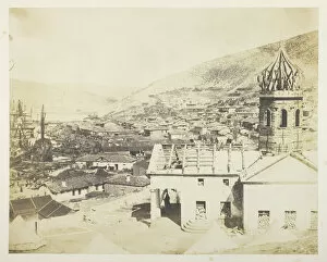 Crimean War Gallery: The Russian Church & Town of Balaklava, 1855. Creator: Roger Fenton