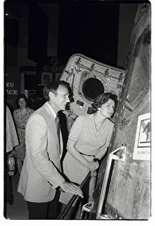 Command Module Prints: Russian cosmonaut Valentina Tereshkova looks at the Apollo Command Module, Houston, Texas