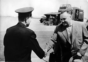 Russian cosmonaut Yuri Gagarin and rocket engineer Sergey Korolyov, 1961