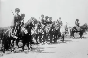 Cossack Prints: Russian Cossacks, between c1914 and c1915. Creator: Bain News Service