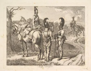 Johann Christian Erhard Prints: Russian Cuirassiers, 1816. Creator: Johann Christian Erhard