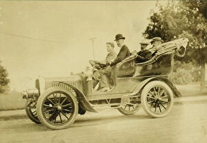 Travelling Collection: Russian delegates having automobile ride at Portsmouth, N.H., 1905. Creator: Nathan Lazarnick
