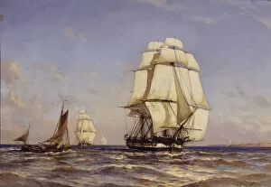 Maritime Art Gallery: Russian Frigate Mercury, 1879. Artist: Beggrov, Alexander Karlovich (1841-1914)