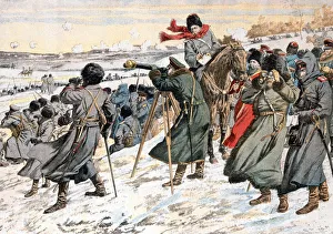 Russian General Kouropatkine giving order to retreat, Russo-Japanese War, 1904