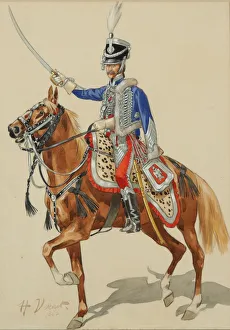 Russian Hussar Raising his Sabre