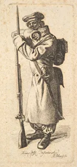Johann Christian Erhard Prints: The Russian Infantryman, 1815. Creator: Johann Christian Erhard