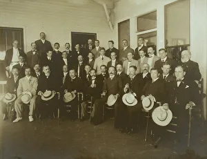 Russian & Japanese delegates and members of the press, 1905. Creator: Perry Enoch Conner. Russian & Japanese delegates and members of the press, 1905. Creator: Perry Enoch Conner