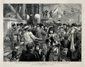 The Russian Jews examined by a doctor before the Emigration from Liverpool, 1891 The Russian Jews examined by a doctor before the Emigration from Liverpool, 1891