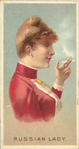 Stereotype Prints: Russian Lady, from Worlds Smokers series (N33) for Allen & Ginter Cigarettes, 1888