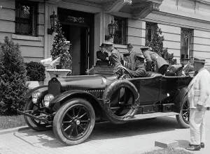Russian Mission To U.S. - Mission Arriving at Embassy, July 1917. Creator: Harris & Ewing. Russian Mission To U.S. - Mission Arriving at Embassy, July 1917. Creator: Harris & Ewing