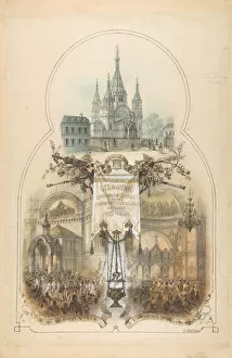 Congregation Gallery: Russian Orthodox Cathedral, Paris, 19th century. Creator: Anon