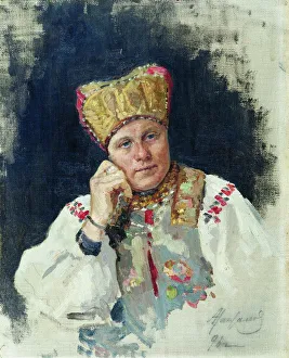 Country Women Prints: Russian peasant, 1896. Artist: Maximov, Vasili Maximovich (1844-1911)
