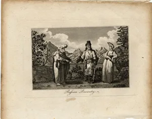 Russian Peasant Dresses, ca 1775. Artist: Tookey, James (active End of 18th cen. )