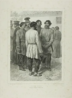 Russian Peasants, 1841. Creator: Auguste Raffet