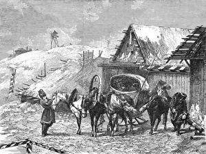 Edward Delmar Morgan Prints: Russian Post Station in Livland; The Baltic Provinces of Russia, 1875. Creator: Unknown