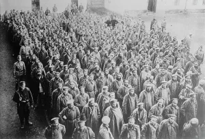 East Prussia Prints: Russian prisoners in Przemysl, between c1914 and c1915. Creator: Bain News Service