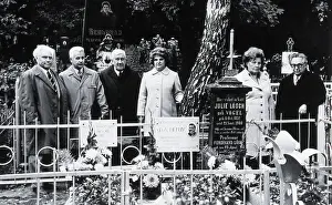 Gravestone Prints: Six Russian scientists honouring the memory of Ferdinand Loesch, c1950s. Creator: Unknown