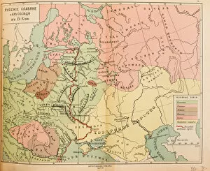 Russian Slavs and their neighbors in the 9th and 10th century (Map), 1914