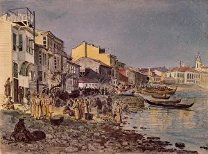 Balkan Prints: Russian Soldiers at the Embankment in San Stefano
