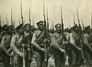 King George V Gallery: Russian soldiers, First World War, 1914, (c1920). Creator: Unknown
