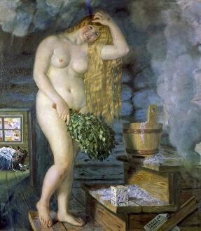 Boris Kustodiyev Gallery: Russian Venus, 1925-1926. Artist: Boris Mikhajlovich Kustodiev